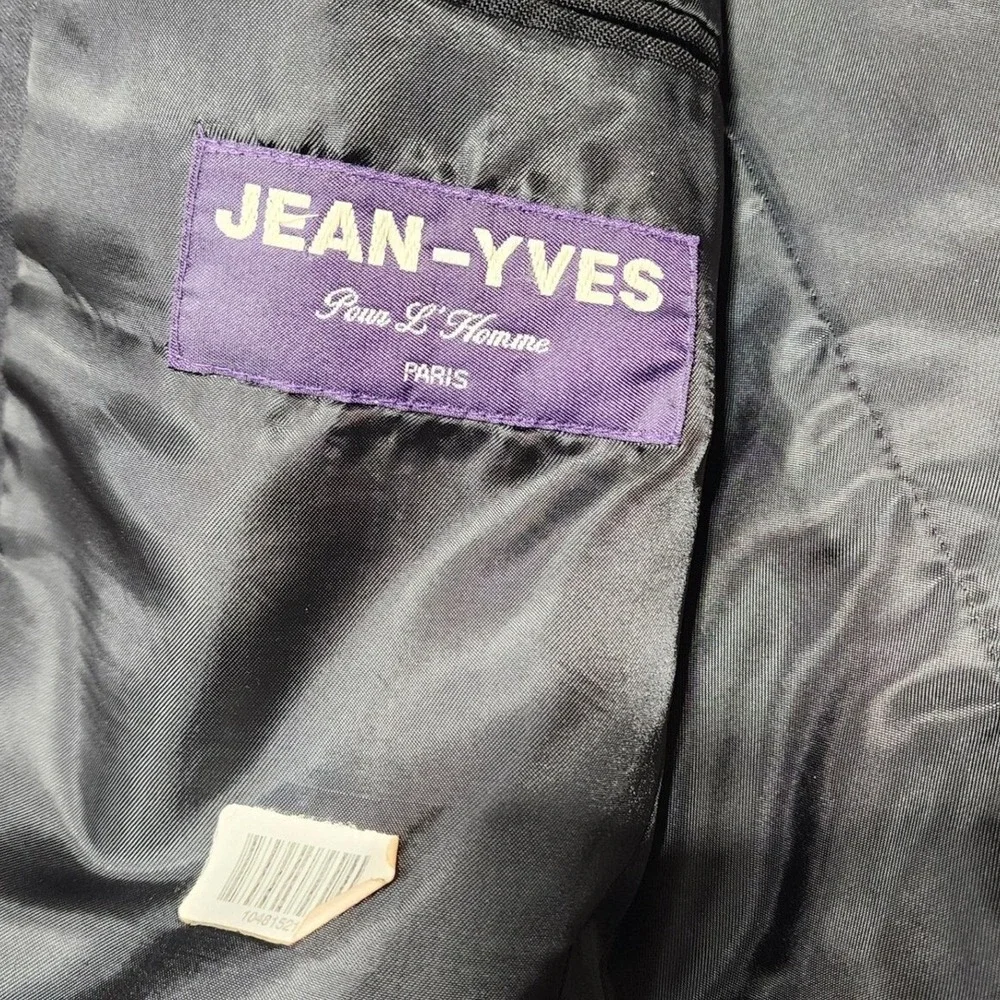Jean-Yves Tuxedo Jacket‎ Mens 39R Black Wool Peak Lapel Formal Wedding Blazer